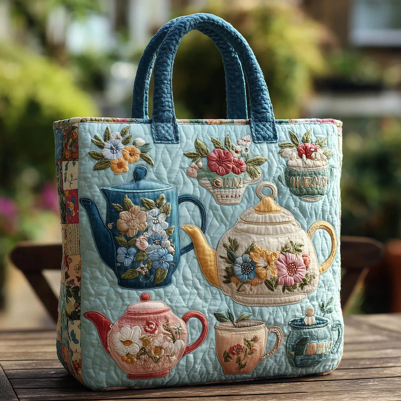 Sac matelassé imprimé fleuri