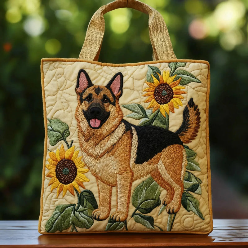 Sac à main - Conception florale de chien de berger allemand